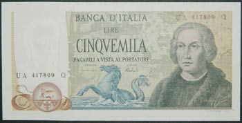 Italia. 5000 lire. 11.4.1973. ... 