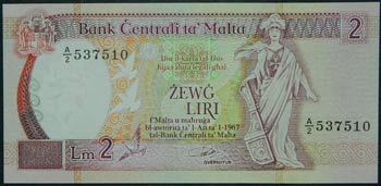 Malta. 2 liri. L. 1967 (1989). ... 