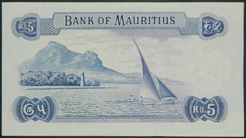 Mauricio. 5 rupees. ND (1967). ... 