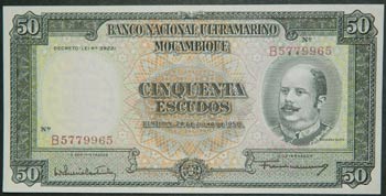 Mozambique. 50 escudos. 24.7.1958. ... 