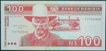 Namibia.100 namibia dollars. ND ... 