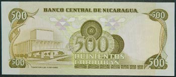 Nicaragua. 500 córdobas. L. 1984 ... 