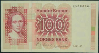 Noruega. 100 kroner. 1988. (Pick ... 