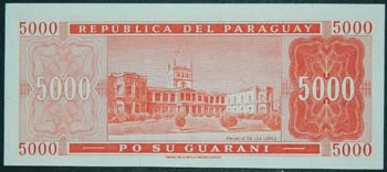 Paraguay. 5000 guaraníes. L. 1952 ... 