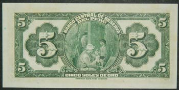 Perú. 5 soles. 26.9.1941. (Pick ... 