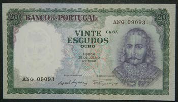 Portugal. 20 escudos. 26.7.1960. ... 