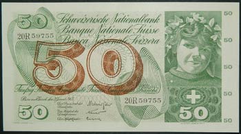 Suiza. 50 franken. 21.1.1965. ... 