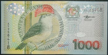 Surinam. 1000 gulden. 1.1.2000. ... 