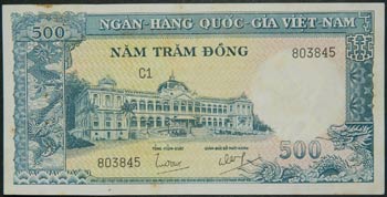 Vietnam del sur. 500 dông. ND ... 