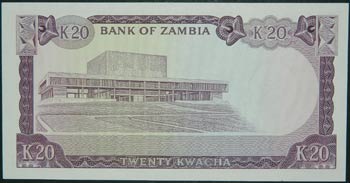 Zambia. 20 kwacha. ND (1969). ... 
