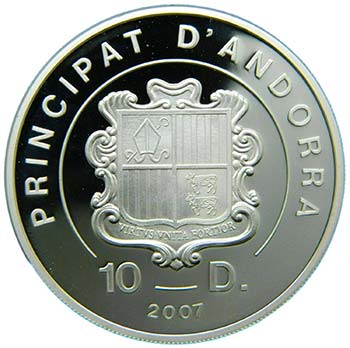Andorra. 10 diners. 2007. Ag. ... 