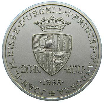 Andorra. 20 diners. 1996. ... 