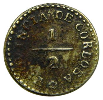 Argentina. 1/2 real. 1854. ... 
