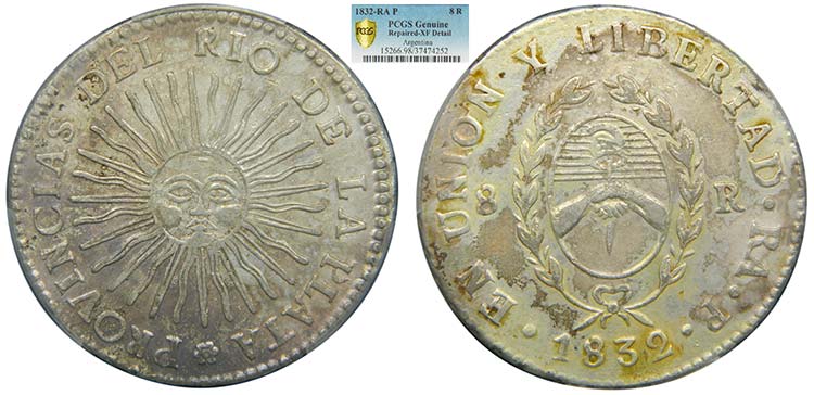 Argentina. 8 Reales. 1832 RA P. ... 
