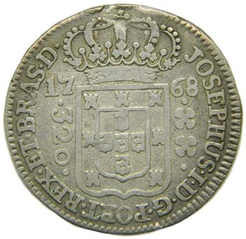 Brasil. 320 Reis. 1768. Jose I. ... 