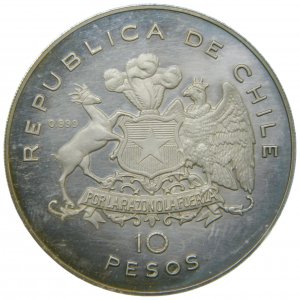 Chile. 10 pesos. 1976. 3er. ... 