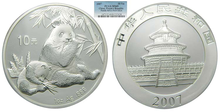 China. 10 Yuan. 2007. Panda. ... 