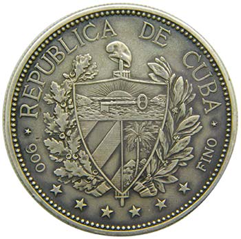 
Cuba. 1 peso. 1897. (km#M2). Ag ... 