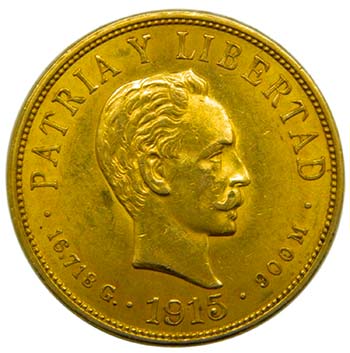 Cuba. 10 pesos. 1915. (km#20). ... 