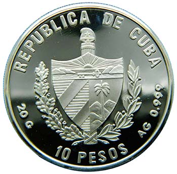 Cuba. 10 pesos. 2001. (km#763). ... 