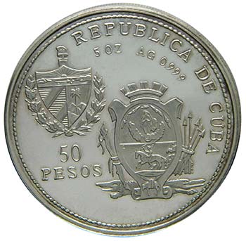 Cuba. 50 pesos. 1993. (km#400). ... 