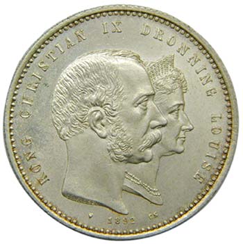 Dinamarca. 2 Kroner. 1892 -CS. ... 