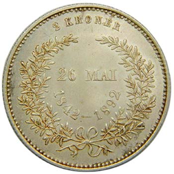 Dinamarca. 2 Kroner. 1892 -CS. ... 