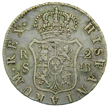FERNANDO VII. 2 Reales. 1833 JB. ... 