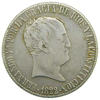 FERNANDO VII. 8 Reales. 1822 SR. ... 