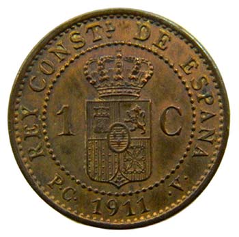 ALFONSO XII. 1 Céntimo. 1911. ... 