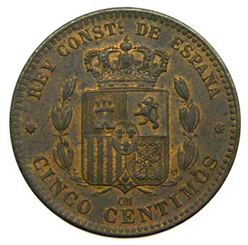 ALFONSO XII. 5 céntimos. 1879. ... 