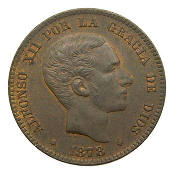 ALFONSO XII. 10 céntimos. 1878. ... 