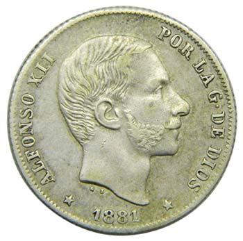 ALFONSO XII. 20 Centavos de Peso. ... 