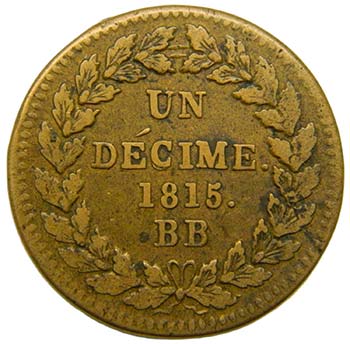 Francia. Decime. 1815 BB. ... 