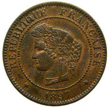Francia. 5 centimes. 1897 A. ... 