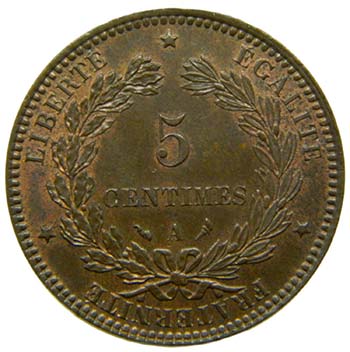 Francia. 5 centimes. 1897 A. ... 