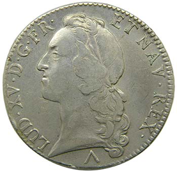 Francia. 1 ecu. 1763 W. Lille. ... 