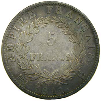 Francia. 5 francs 1811 H La ... 