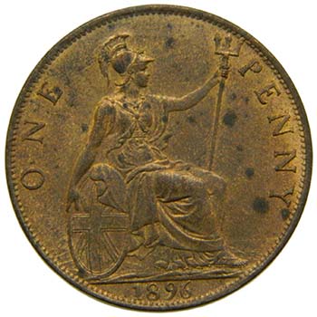 Gran bretaña . penny 1896. ... 