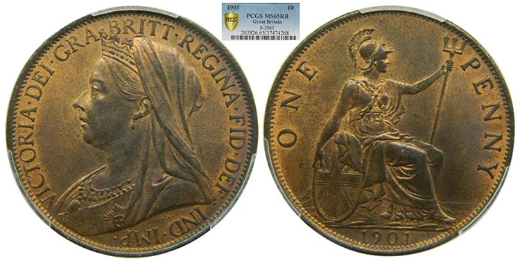 Gran bretaña . penny 1901. ... 