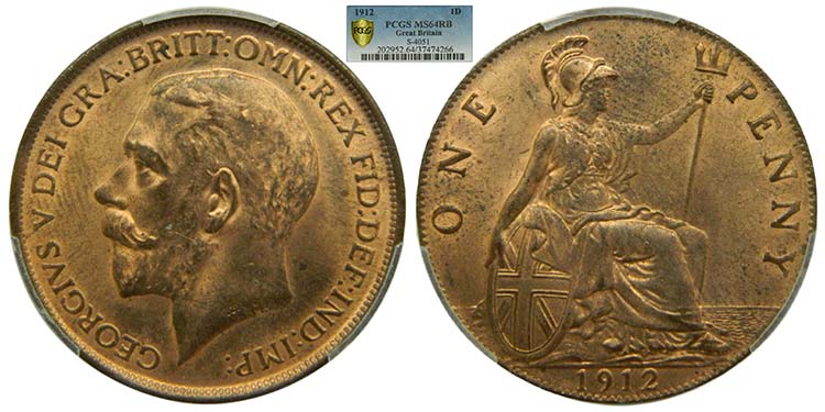 Gran bretaña . penny 1912. ... 