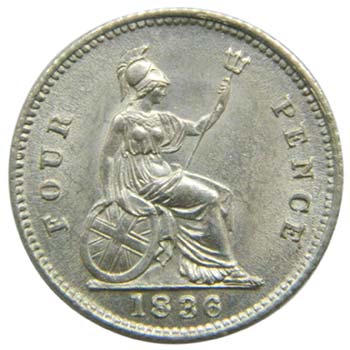 Gran bretaña . 4 pence. 1836 ... 