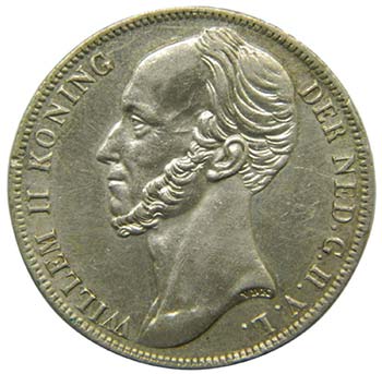 Holanda. 1 Gulden . 1848 . (km#66) ... 