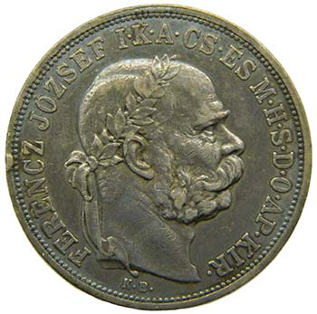 Hungria. 5 korona. 1908 KB . ... 