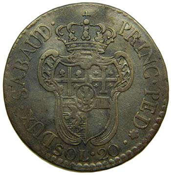 Italia . 20 soldi. 1795 Vittorio ... 