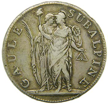 Italia. Gaule subalpine, 5 francs, ... 
