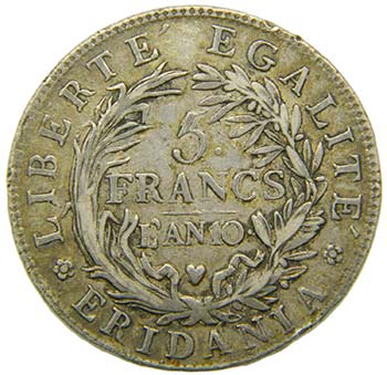 Italia. Gaule subalpine, 5 francs, ... 