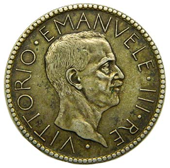 Italia . 20 lire 1927 R Yr VI . ... 