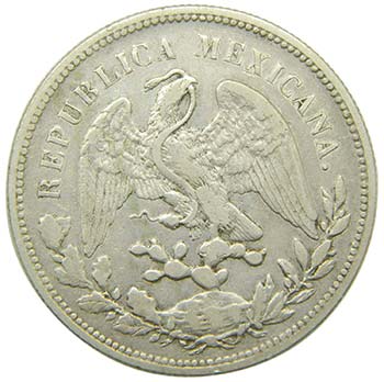 Mexico. 1 Peso Mexico City. 1908. ... 