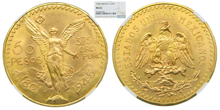 Mexico 50 Pesos, 1945, (Km#481), ... 